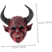 Duivelshoornmasker voor Halloween-cosplay, eng horrormasker voor gemaskerde bals.