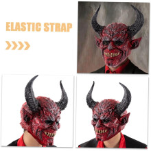 Paholaisen sarvi -naamio Halloweeniin, cosplay, pelottava kauhu -naamio naamiaisiin