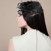 Clip de cabelo fascinador vintage com strass elegante cabeçalho da festa do chá