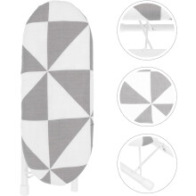 Mini placă de călcat pliabilă, scaun de călcat oval, respirabil, din oțel, plastic, design compact
