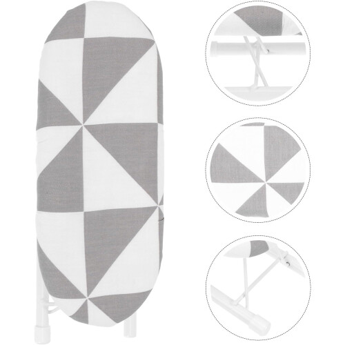 Mini Ironing Plate Folding Ironing Stool Oval Breathable Cloth Steel Plastic Compact Design