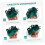Fascia per capelli da donna in lino verde, accessorio elegante per tea party. 1