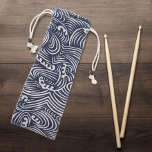 Maßgefertigte, schützende Drumstick-Tasche, multifunktionales Design, faltbar, robustes blaues Material, minimalistisches Design