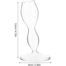 Glas-Federhalter in Blütenknospenform mit flachem Boden, dekorativer Stiftehalter, tragbares Schreibtischaccessoire