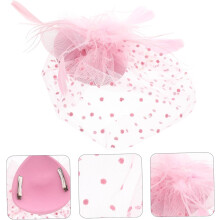 Cappello fascinator da tea party per donna, accessorio per capelli vintage in rete
