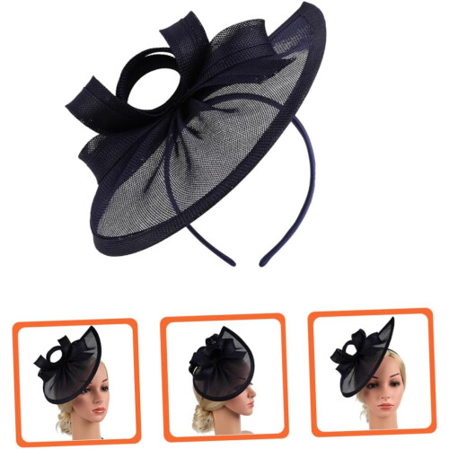 Retro flosshatt hårspenne netting fascinatorhatt for kvinner cli