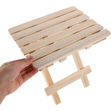 Taburete plegable de madera portátil, pequeño taburete de madera maciza para camping, senderismo, ducha, baño y spa, con patas antideslizantes.