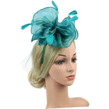 Fascinatorhode for kvinner Elegant teselskapshodeplagg med avtakbare hårspenner Lett blomsterdesign