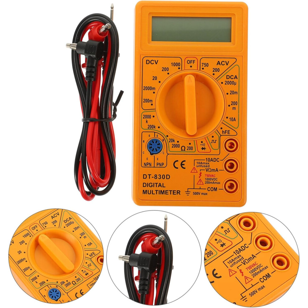 Digital Multimeter Accurate Voltage Ampere Ohm Tester Buzzer For Electronics Projects Overload Protection 8603788460589
