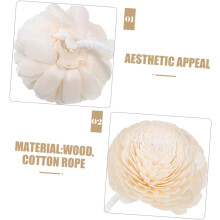 Flacone per aromaterapia con cordino flessibile e design a fiore artificiale