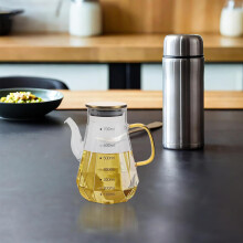Huileur en verre de 700 ml, distributeur de sauce soja, distributeur d'huile d'olive, flacon huilier portable multi-usages