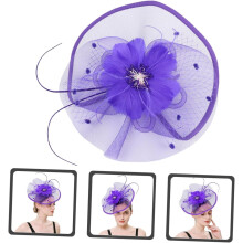 Bandă de păr Fascinator din fire de plasă cu clips Elegant accesoriu de mireasă Flapper pentru nunți, petreceri de ceai, design unic