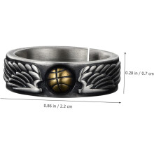 Stilvoller Basketball-Anhänger-Fingerring für Herren aus Metall, hautfreundlich und angenehm zu tragen