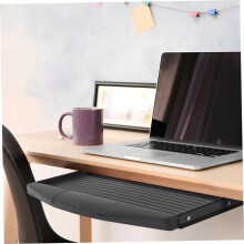 Liukuva näppäimistöalusta 52,5 x 23 cm ergonominen alumiiniseoksesta valmistettu PP-pöytäjärjestäjä laatikkotyyliin