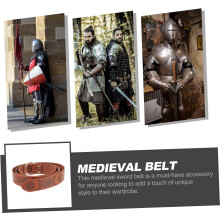 Mittelalterlicher Retro-Schwertgürtelhalter für Renaissance-Cosplay, langes Design, einzigartiges Kostümaccessoire