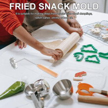 Frittierform für frittierte Snacks, Öl-Teig-Frittierform, robustes, rostfreies Küchenwerkzeug aus silberner Aluminiumlegierung