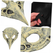 Realistická halloweenská maska s ptačí lebkou a prodyšným designem, autentická textura