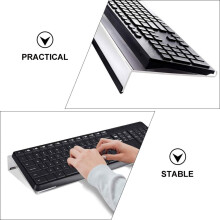 Ergonomischer Tastaturhalter aus Acryl mit schwarzem Antirutschstreifen, geneigter Tastaturständer