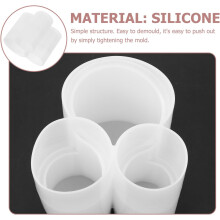 Molde de silicona 3 en 1 para organizar brochas de maquillaje y lápices.