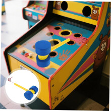 Martello interattivo per giochi di talpa, martello in plastica con impugnatura comoda e design dai colori vivaci.