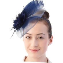 Vintage Tea Party Fascinator Headband with Mesh and Plume Dual-use Hair Clip Band