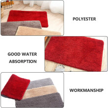 Fußmatte für den Haushalt, Türvorderseite, 35 x 20 x 5 cm, Polyester, rutschfest, wasserabweisend, schlichtes Design