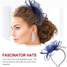 Fascinator-hiuspanta, musta verkkopanta naisille, vintage-hää- ja iltapuku