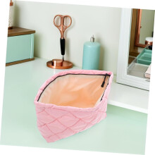 Trousse de maquillage matelassée et brodée pour femme, en polyester, pour organiser vos cosmétiques.