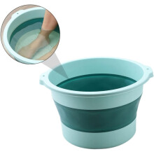 Bacia de banho do pé dobrável Balde de mergulho do pé dobrável para uso doméstico Balde de massagem Bacia de lavagem leve