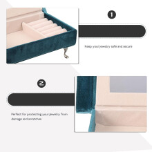Tragbare Schmuckschatulle mit Ohrring- und Halskettenaufbewahrung im Sofa-Design – ideal für Reisen und den täglichen Gebrauch.