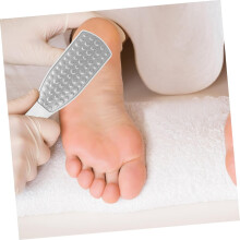 Spazzola per piedi in acciaio inossidabile, lima per pedicure per la rimozione di calli e pelle morta, esfoliante.