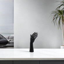 Maniquí de exhibición de joyería con forma de mano, soporte de PVC para pulseras y relojes.