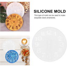 DIY-Silikonform für eine Uhr aus Epoxidharz, große Form für eine manuelle Uhr mit arabischen Ziffern