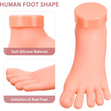 Nail Art Practice Foot Model 1 Pack Realistic Training Tool for Manicure Practice for Nail Technicians and Students for Gel Art