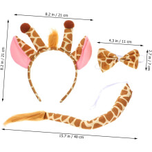Giraffen-Stirnband, Fliege und Schwanz – Kinderkostüm-Set für Alltag und festliche Anlässe