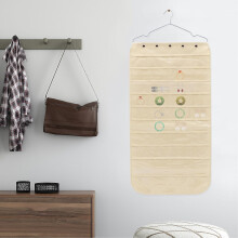Hanging Jewelry Organizer Double Sided Jewelry Hanging Bag Large Capacity Pvc Non-woven Fabric Stainless