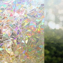 Static Adhesive Glass Film Window Sticker for Bedroom Privacy, PVC Material