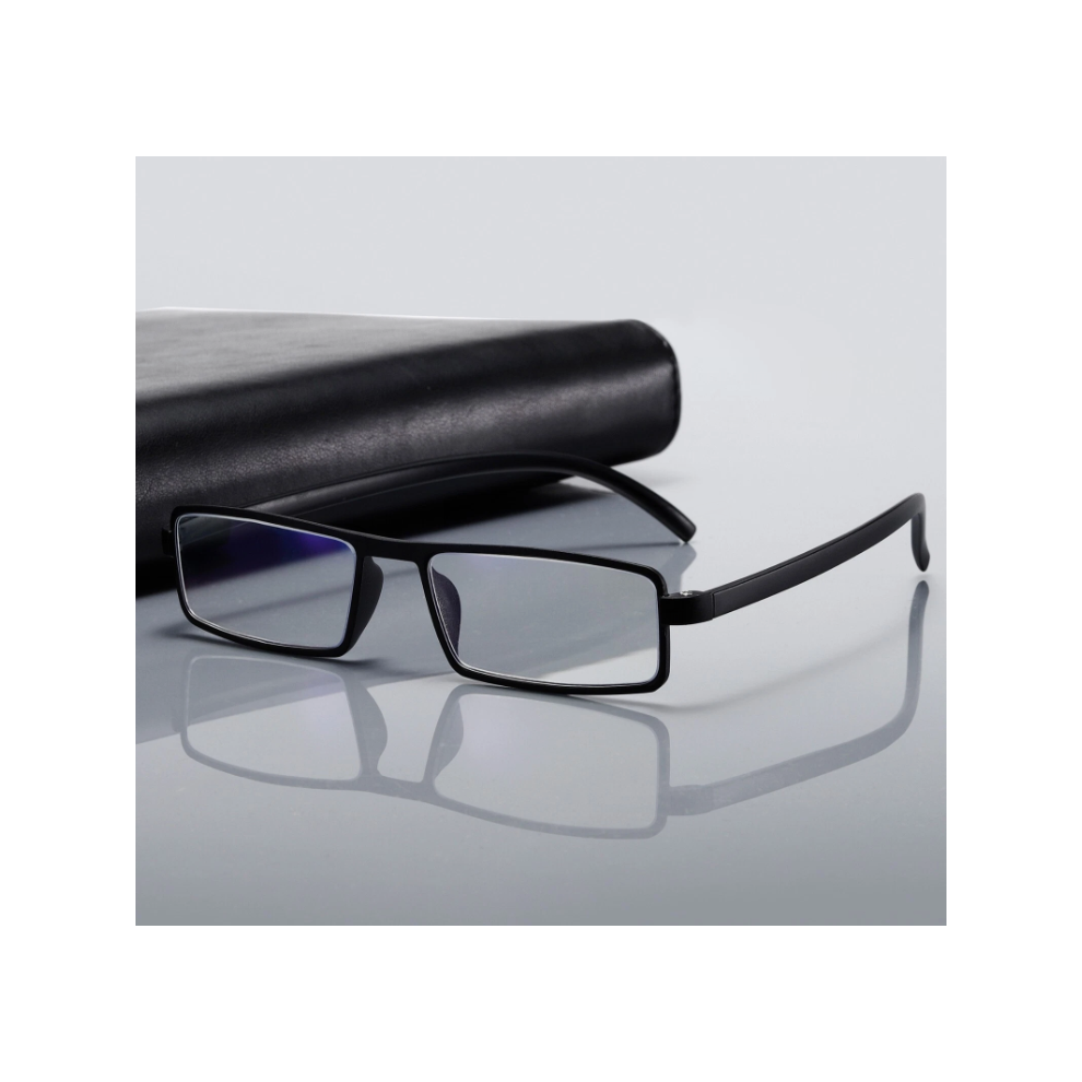 Meanda Black/Blue/Light (, =+4.00 Strength) Unisex Unbreakable Lightweight Reading Glasses Blocking Readers New