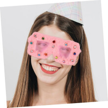 Óculos de sol de strass de peludo de peludo macio para óculos de punk de festa Cat Eye Design óculos de máscara fuzzy