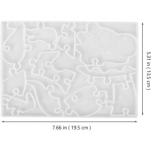Molde de silicona flexible para hacer rompecabezas con fácil desmolde, decoración de rompecabezas de dinosaurios