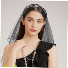 Vintage netting slør hodeplagg til Halloween bryllup festivaler cosplay komfortable gotiske bryllupstilbehør
