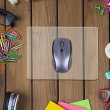 Mouse Pad de vidro para mesa Baixo atrito Gaming Mouse Pad para escritório e cenários de jogos Superfície lisa
