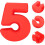 3d Red Silicone Number Cake Pan Oven Safe Non-stick Surface Small Cake Mold 7