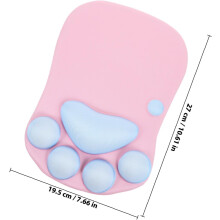 Ergonomická podložka pod myš, opierka na zápästie, podložka pod myš na notebook s mačacím vzorom a protišmykovou podložkou pod myš