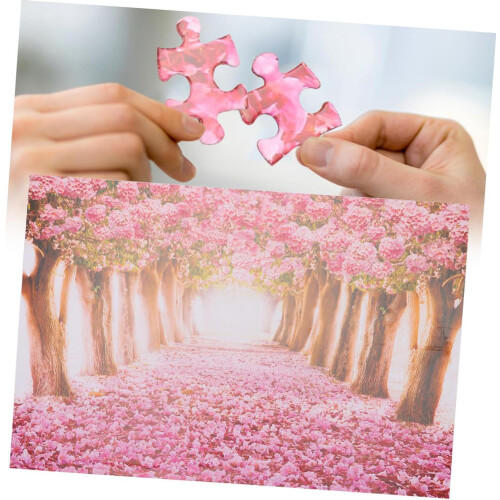 Kirschblüten-Puzzle für Erwachsene, rosa Ölgemälde-Puzzle 2