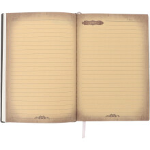 Cuaderno de viaje A5 de piel sintética con relieve estilo vintage, con cubierta retro color bronce, para hombres y mujeres.