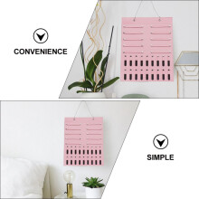 Sac à suspendre en feutre rose, sac de rangement pour épingles à cheveux, organisateur d'accessoires pour cheveux avec design suspendu