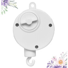 Branco Wind-up Crib Musical Bell com Movimento Relógio Metal e Plastic Music Box