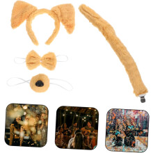 Animal Headdress Set Dog Ears Headband Funny Cosplay Ears Tail Set