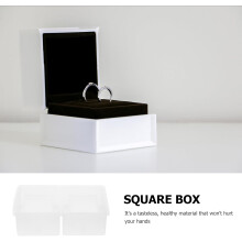 Caja de joyería rectangular, molde de silicona para fundición de resina DIY, caja de almacenamiento de anillos.